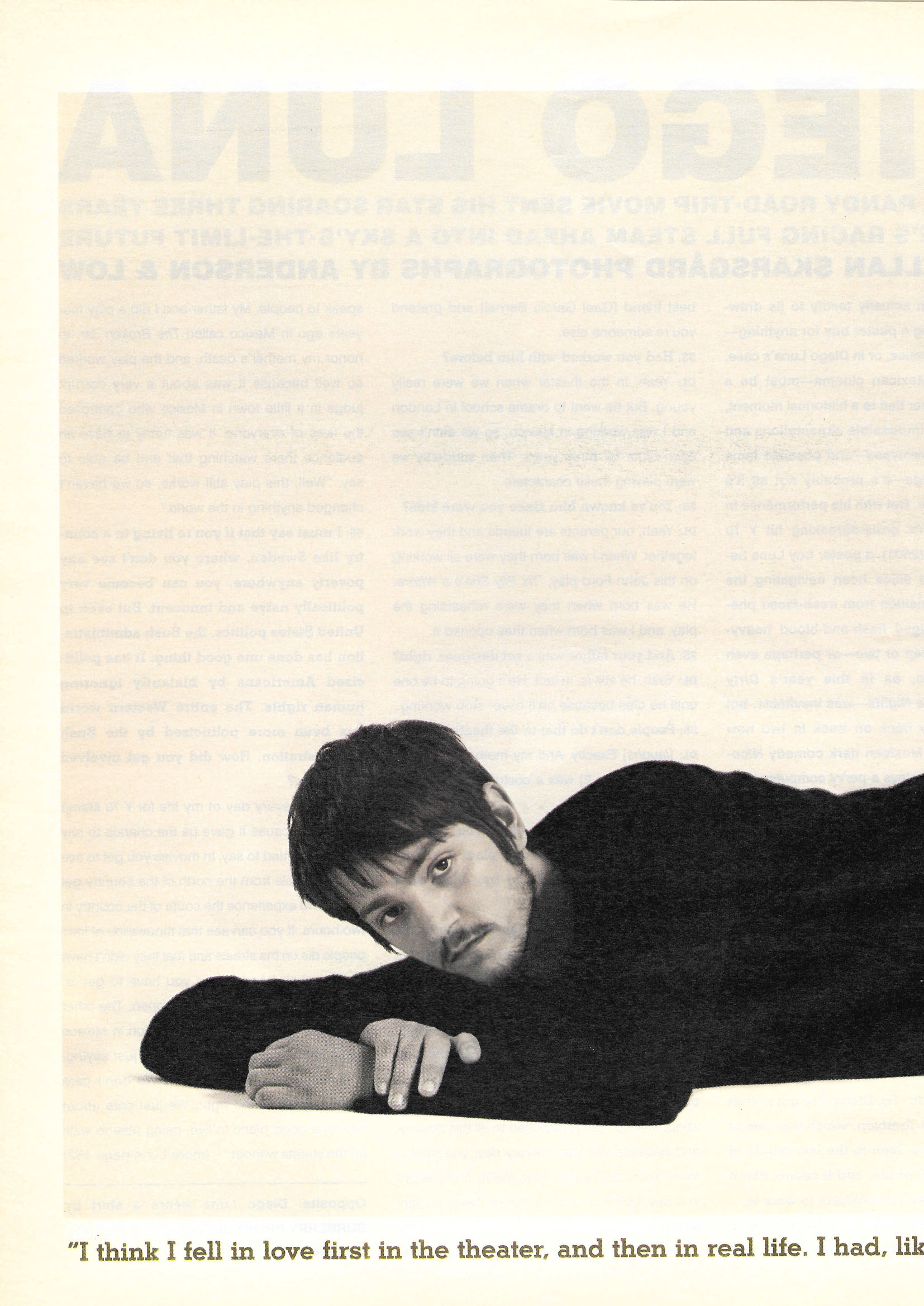 Celebrity styling for Diego Luna in Telva Magazine, creative direction by Cuca Jaramillo.