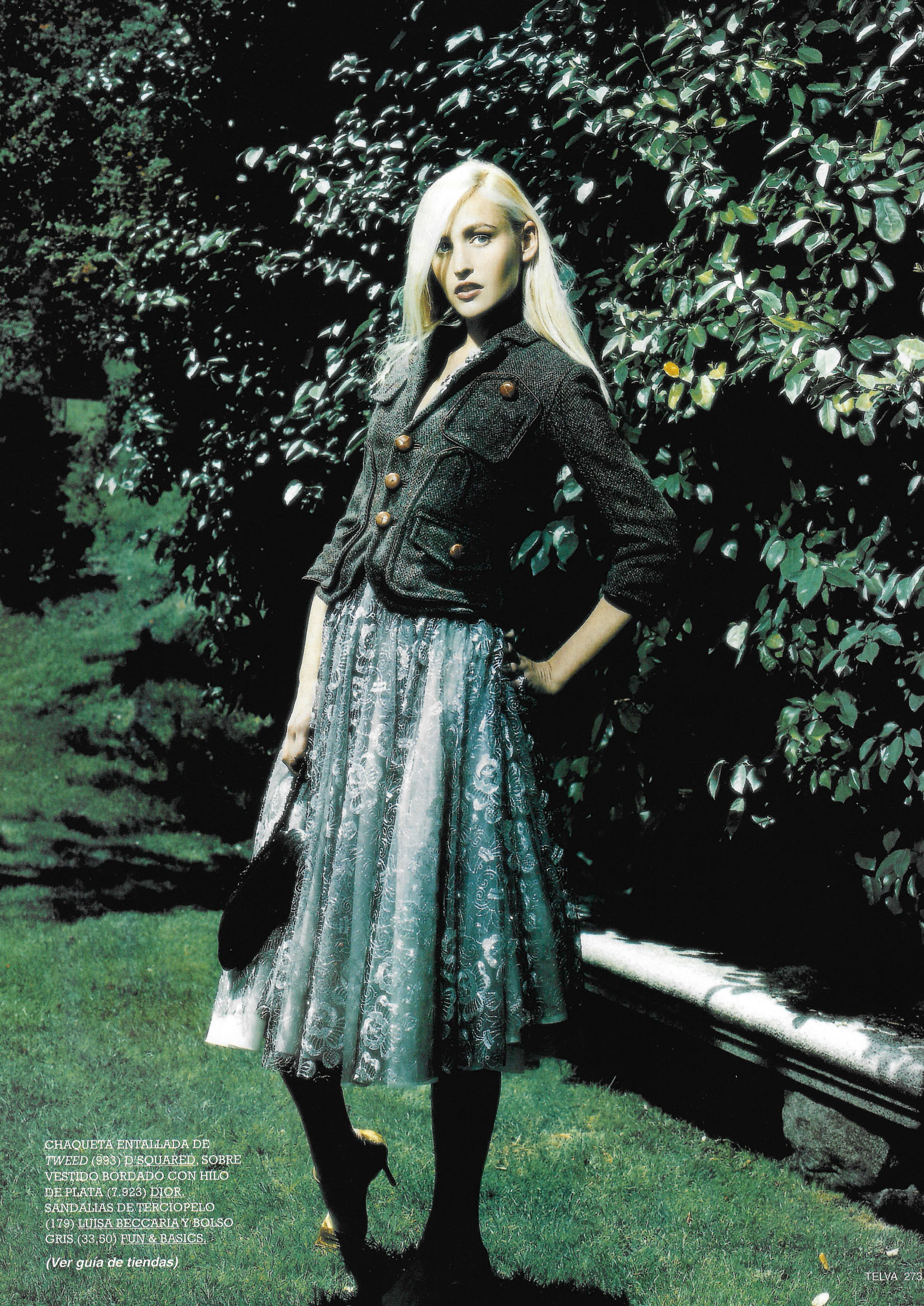Classical fashion editorial styling by Cuca Jaramillo titled Heritage Elegance, showcasing outdoor sophisticated layering and textures.